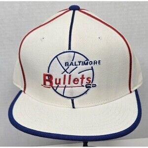 Vintage Hardwood Classics Reebok Washington Bullets Fitted Hat Size 7 1/4
